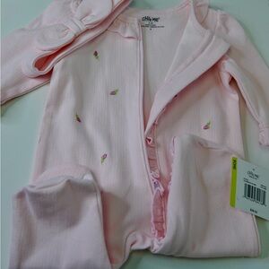 Little Me Light Pink Baby Outfit with Floral Details